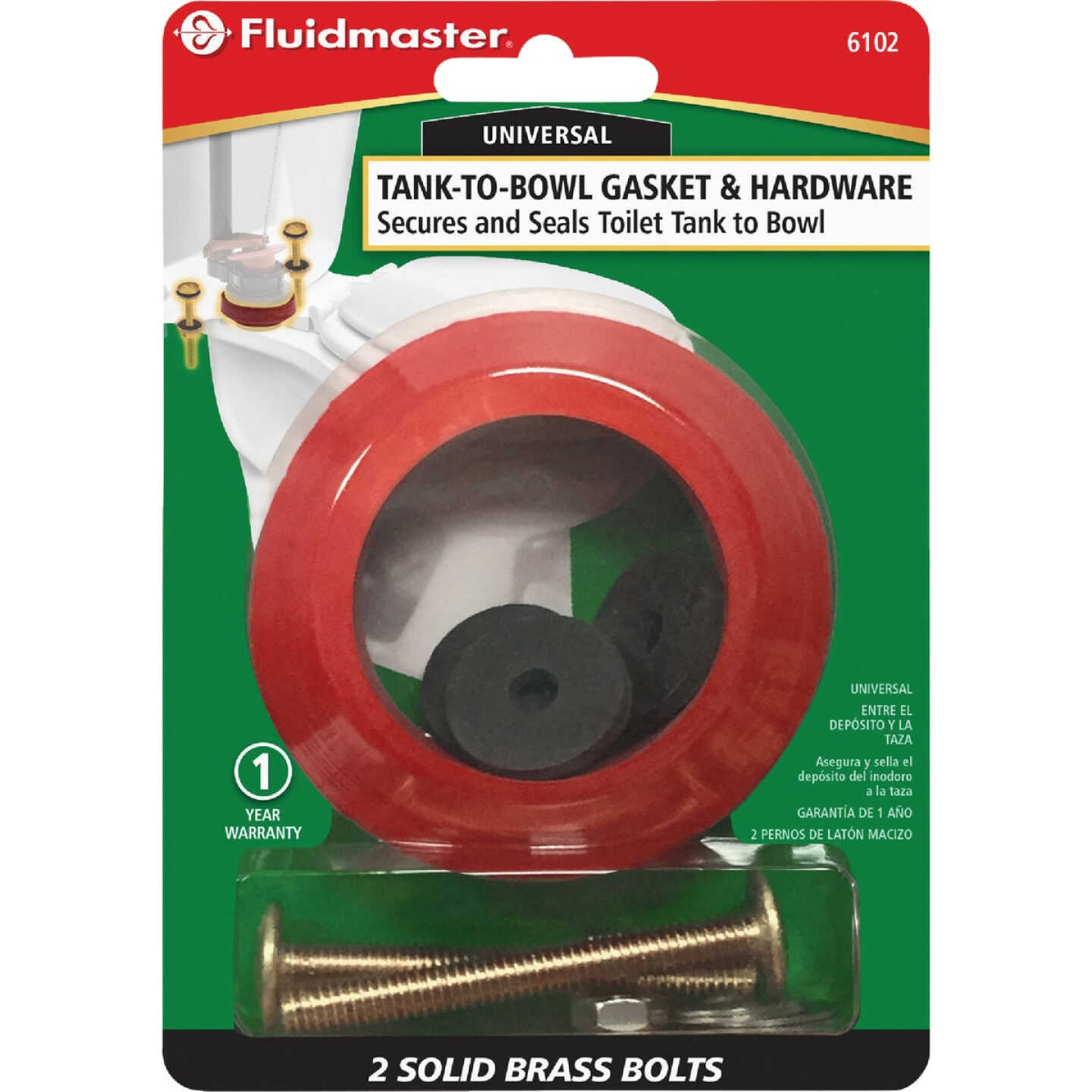 Fluidmaster Toilet Bolts and Tank To Bowl Gasket Kit Image 4
