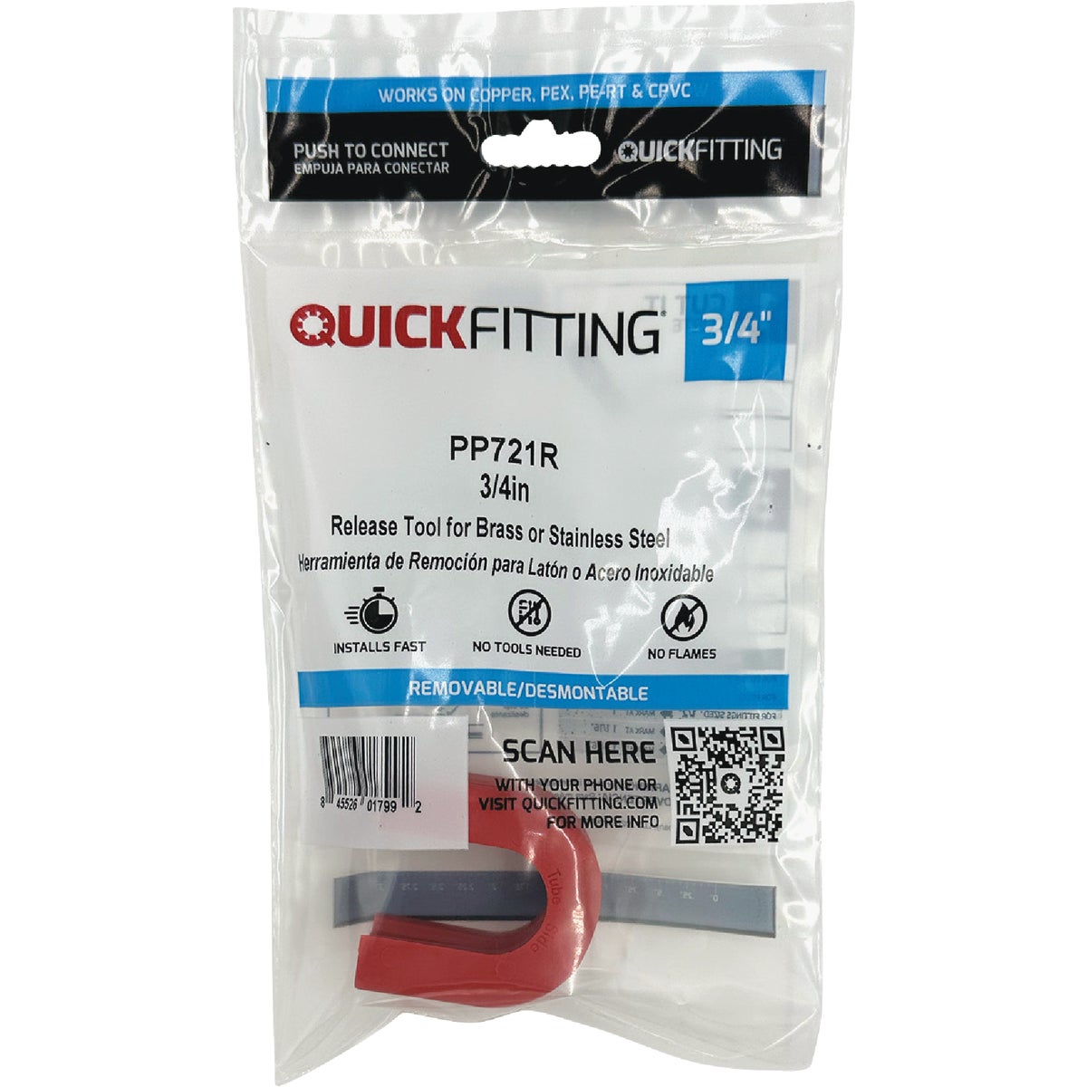 QuickFitting 3/4 In. Slip Clip Push-to-Connect Patented Disconnect Clip Image 4
