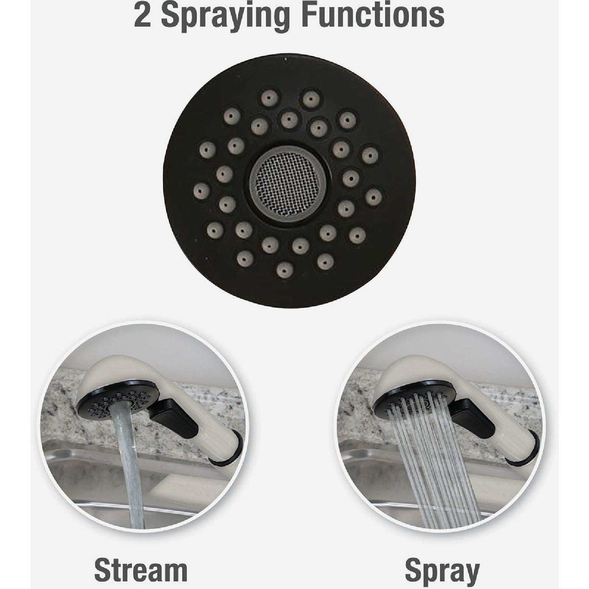 Danco Universal fit White Sprayer Head Image 2