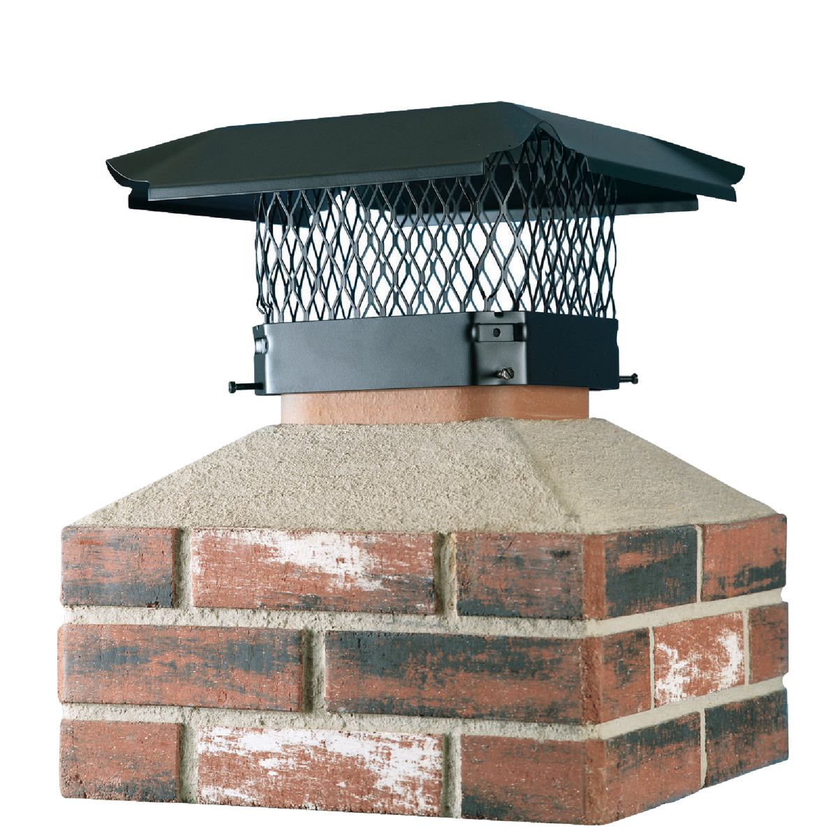 Shelter 13 In. x 18 In. Black Galvanized Steel Chimney Cap Image 1