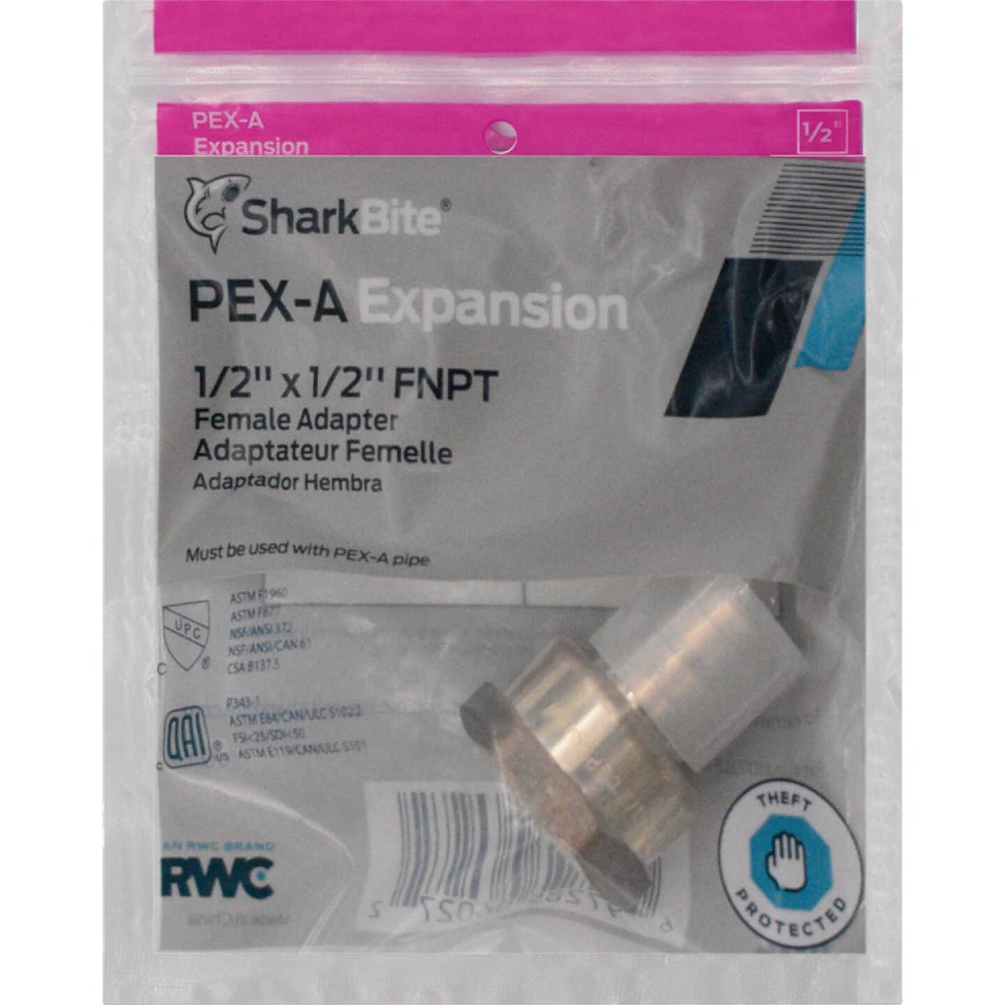 SharkBite 1/2 In. PEX-A x 1/2 In. FNPT Brass Adapter Image 2
