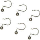 Zenna Home Brushed Nicklel Aluminum Shower Shower Curtian Ball Hook (12-Count) Image 4