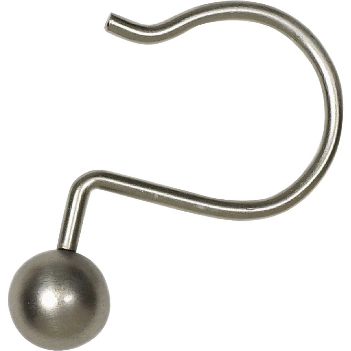 Zenna Home Brushed Nicklel Aluminum Shower Shower Curtian Ball Hook (12-Count) Image 1