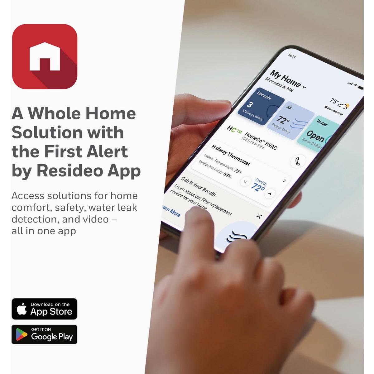 Honeywell Home X2S Smart WiFi White Digital Thermostat Image 3