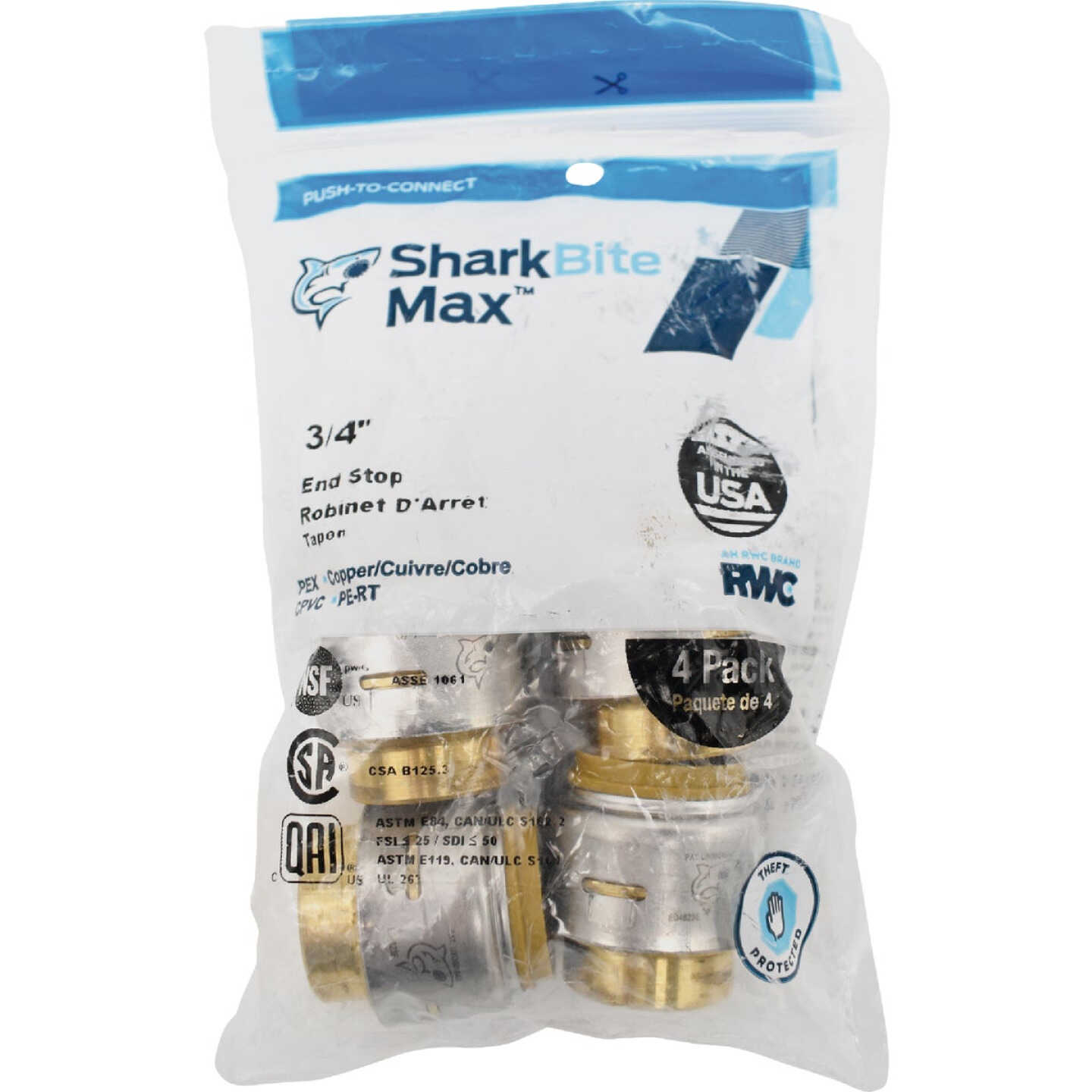 SharkBite 3/4 In. Push-to-Connect Brass End Push Cap (4-Pack) Image 6