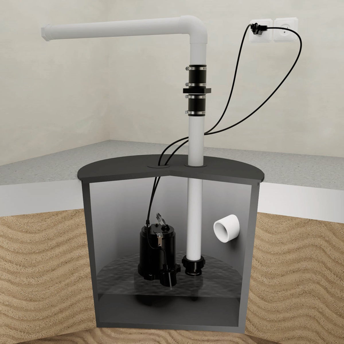 K2 2 In. Sewage Pump Quick-Connect Fitting Image 3