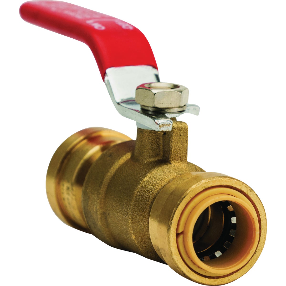 QuickFitting 1/2 In. Push-to-Connect Brass Full Port Ball Valve