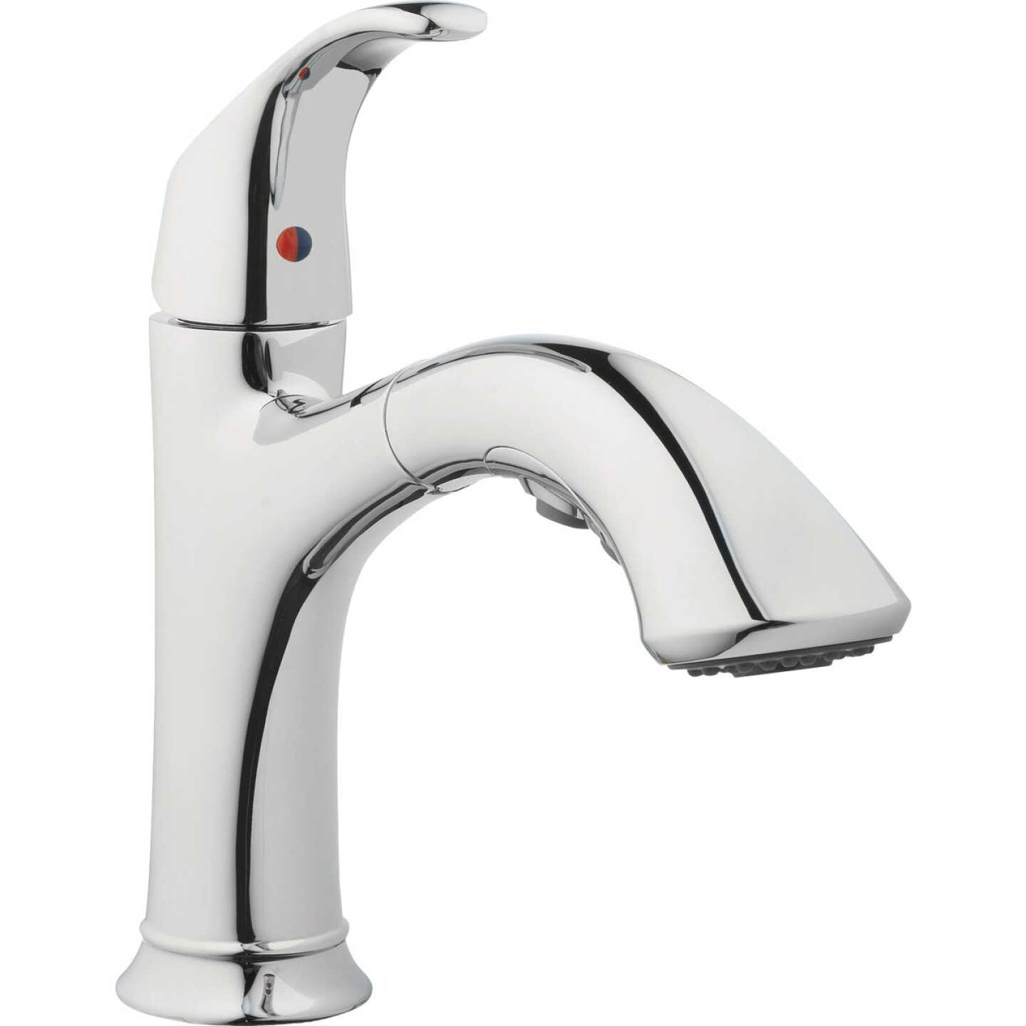 Homepointe Single or 3-Hole Low Arc Pull-Down Kitchen Faucet, Chrome Image 2