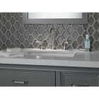 Delta Windmere Brushed Nickel 2-Handle Lever 6 In. to 16 In. Widespread Bathroom Faucet and Push Pop-Up with Overflow Image 2