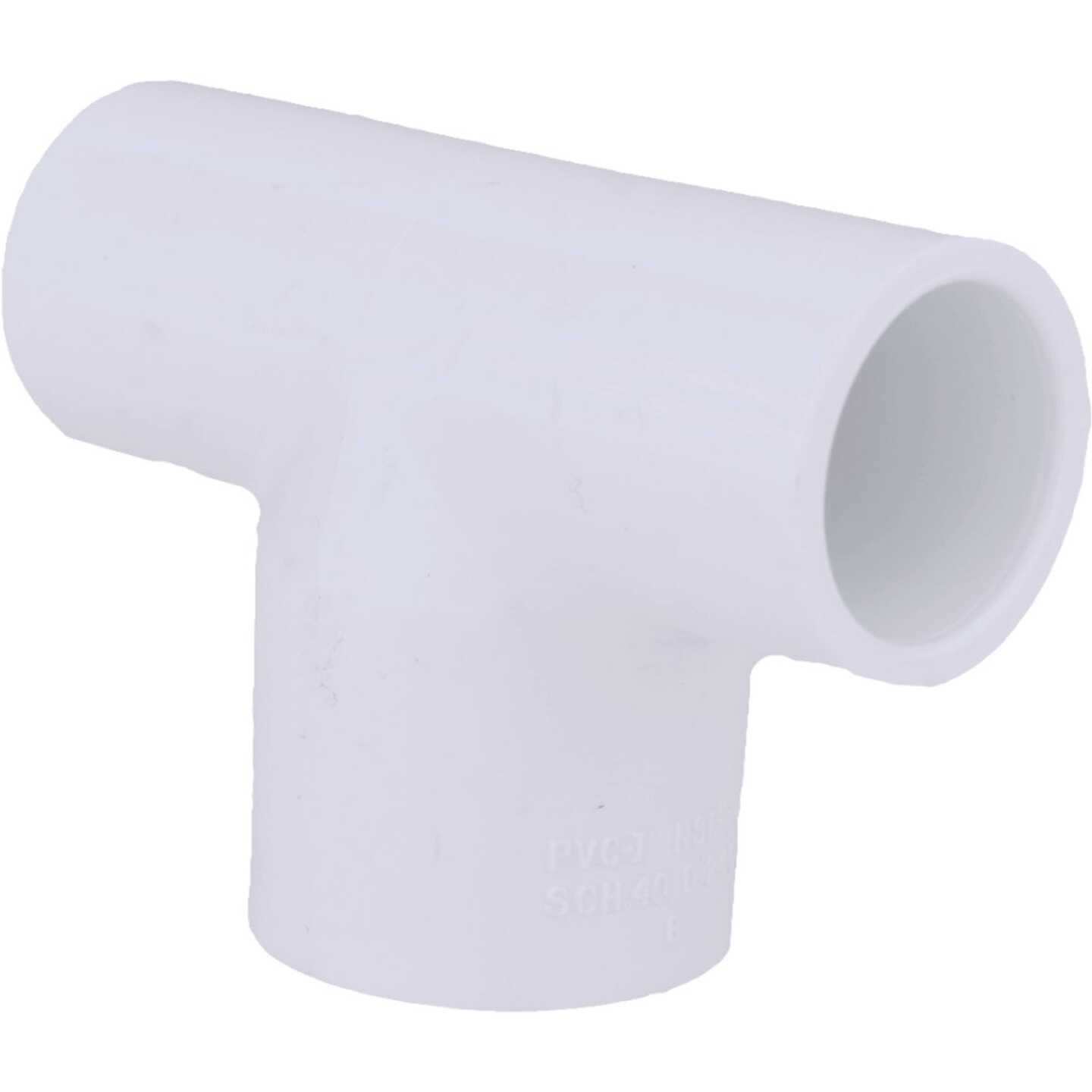 Charlotte Pipe 1/2 In. x 1/2 In. x 3/4 In. White Reducing Tee Image 1