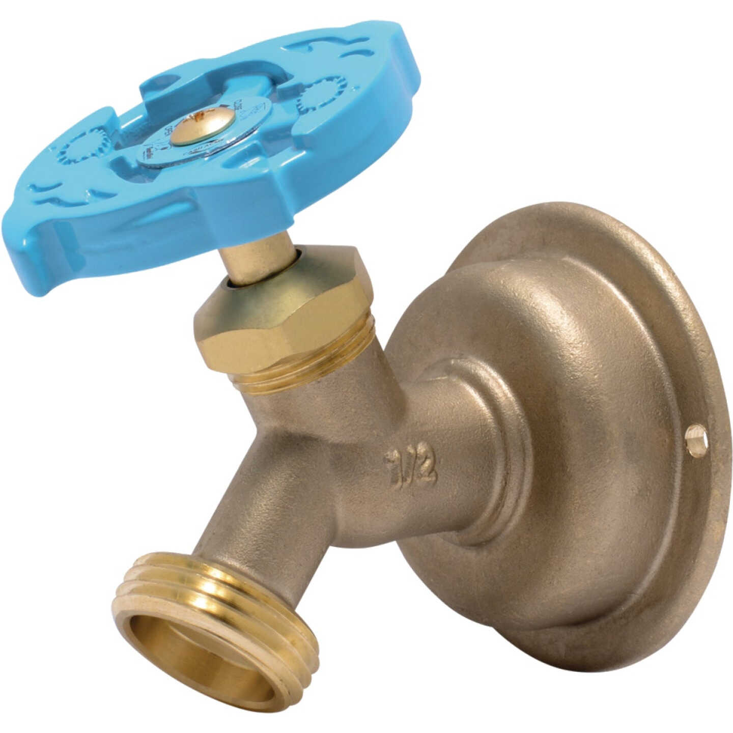 Sharkbite 1/2 In. SB x 3/4 In. MHT Multi Turn Brass No Kink 45 Degree Hose Bibb Image 1