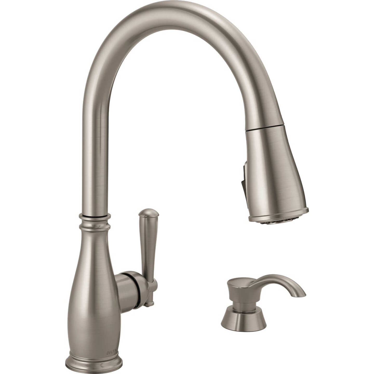 Delta Charmaine Stainless 1-Handle Pull-Down Kitchen Faucet with Soap Dispenser Image 1
