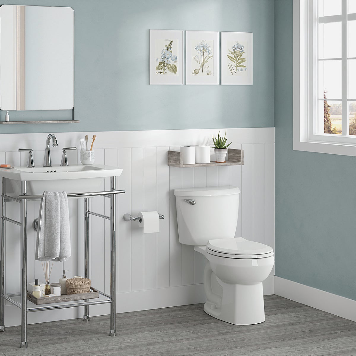 American Standard Colony3 White Round Bowl 1.6 GPF Complete Toilet Image 2