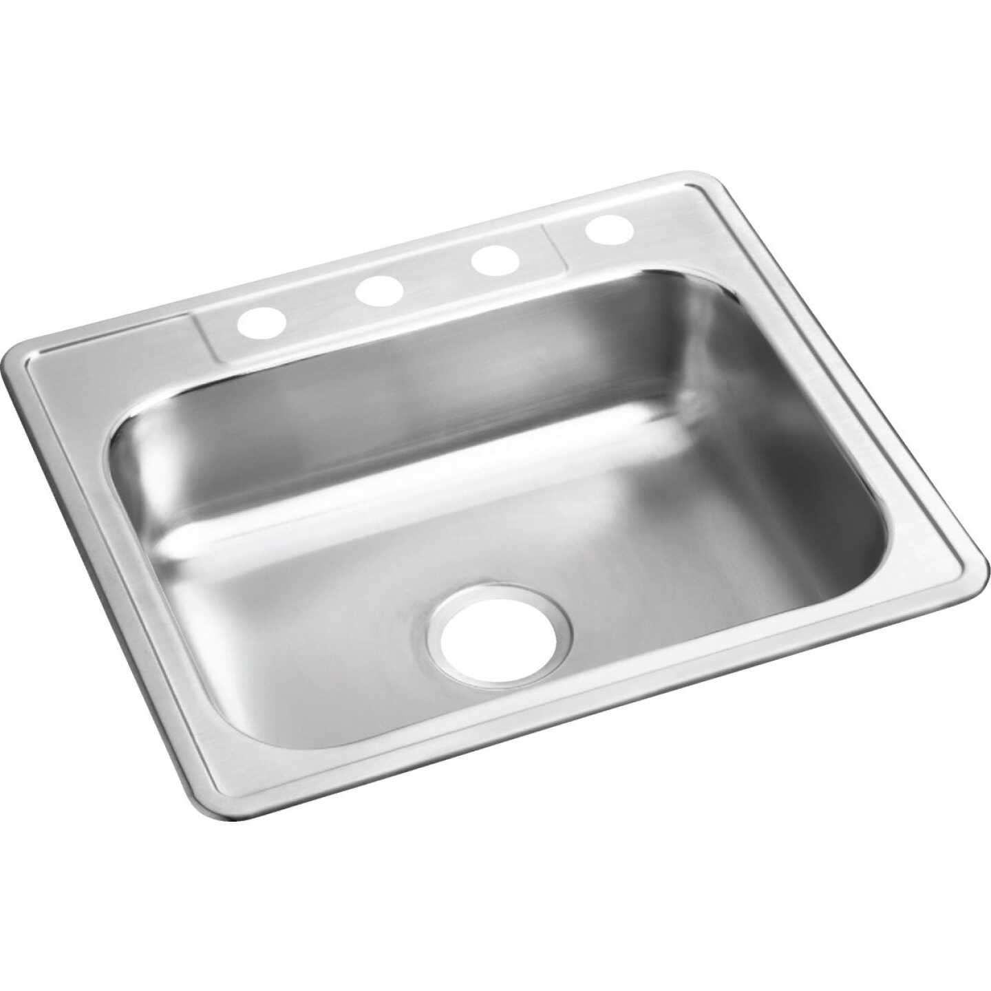 Elkay Dayton 25 In. x 22 In. x 6-9/16 In. Single Bowl Deep Kitchen Sink, Stainless Steel Image 1