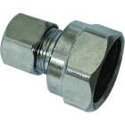 Plumb Pak Chrome Plated 1/2 In. FPT x 3/8 In. OD Brass Compression Straight Connector Image 1