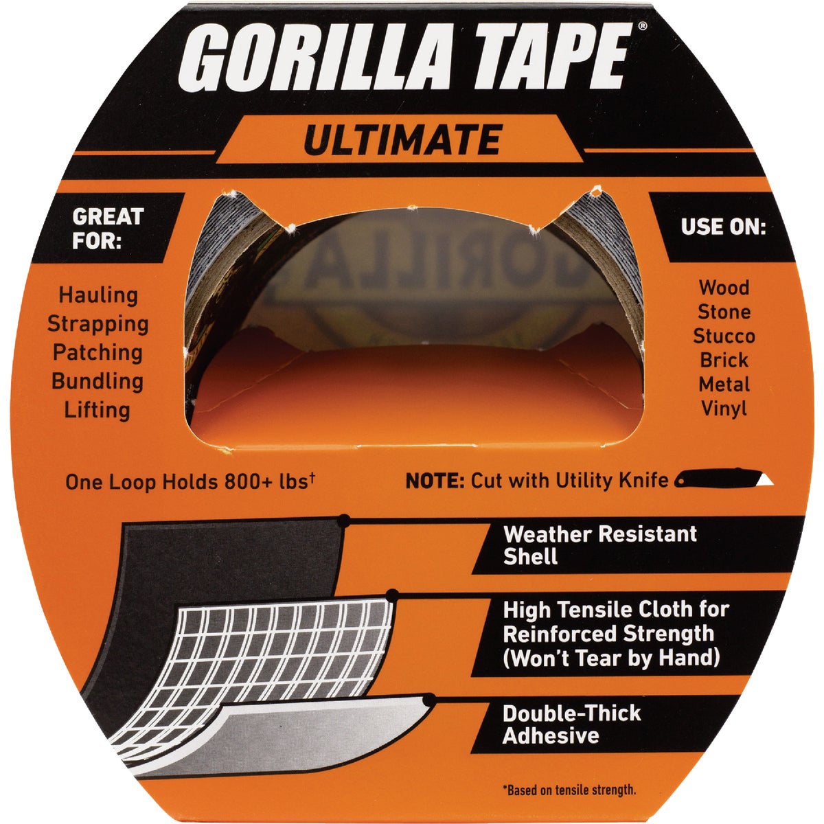 Gorilla 1.88 In. x 20 Yd. Ultimate Tape, Black Image 2
