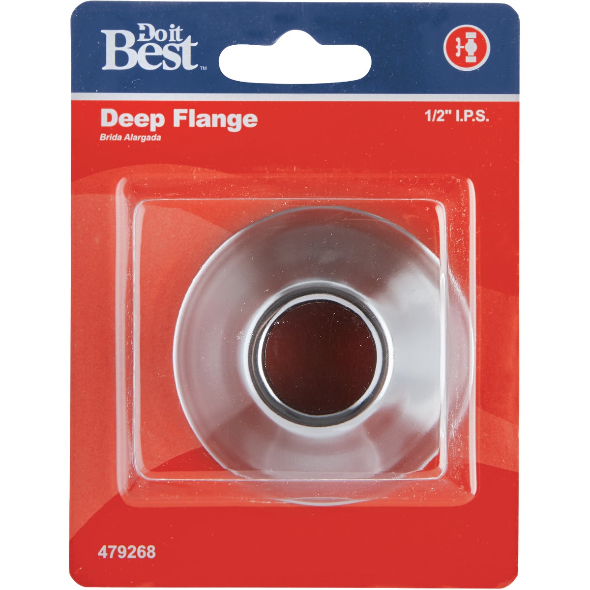 Do it Best 1/2 In. IPS Chrome Plated Metal Bell Flange Image 2