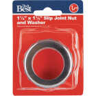 Do it Best 1-1/2 In. x 1-1/4 In. Chrome Zinc Slip Joint Nut and Washer Image 2