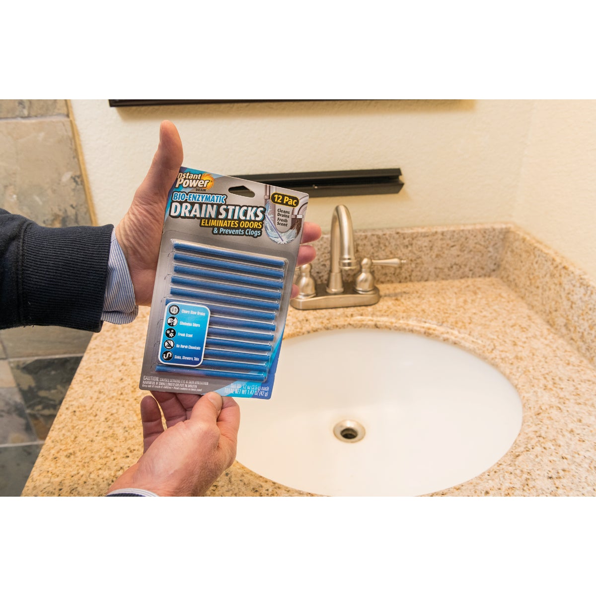 Instant Power Bio-Enzymatic Sticks Drain Cleaner (12-Pack) Image 2