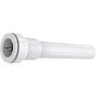 Plumb Pak 1-1/4 In. x 8 In. White Insta-Plumb Push-Fit Bathroom Sink Extension Tube Image 1