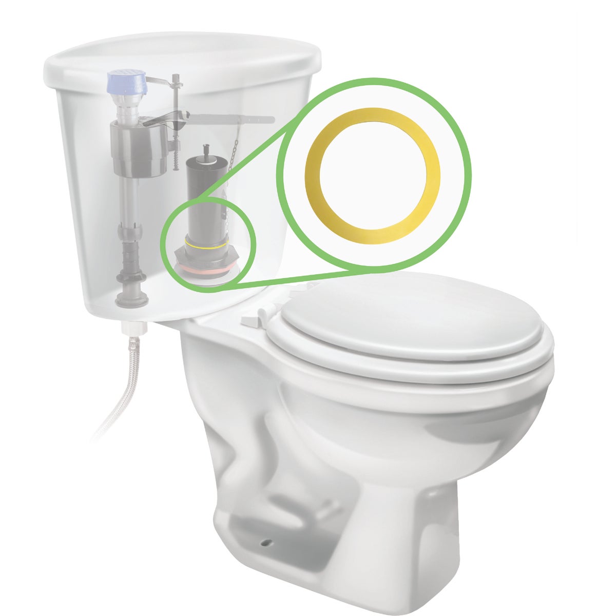 Fluidmaster Standard Replacement Flush Valve Seal Kohler and American Standard Image 2
