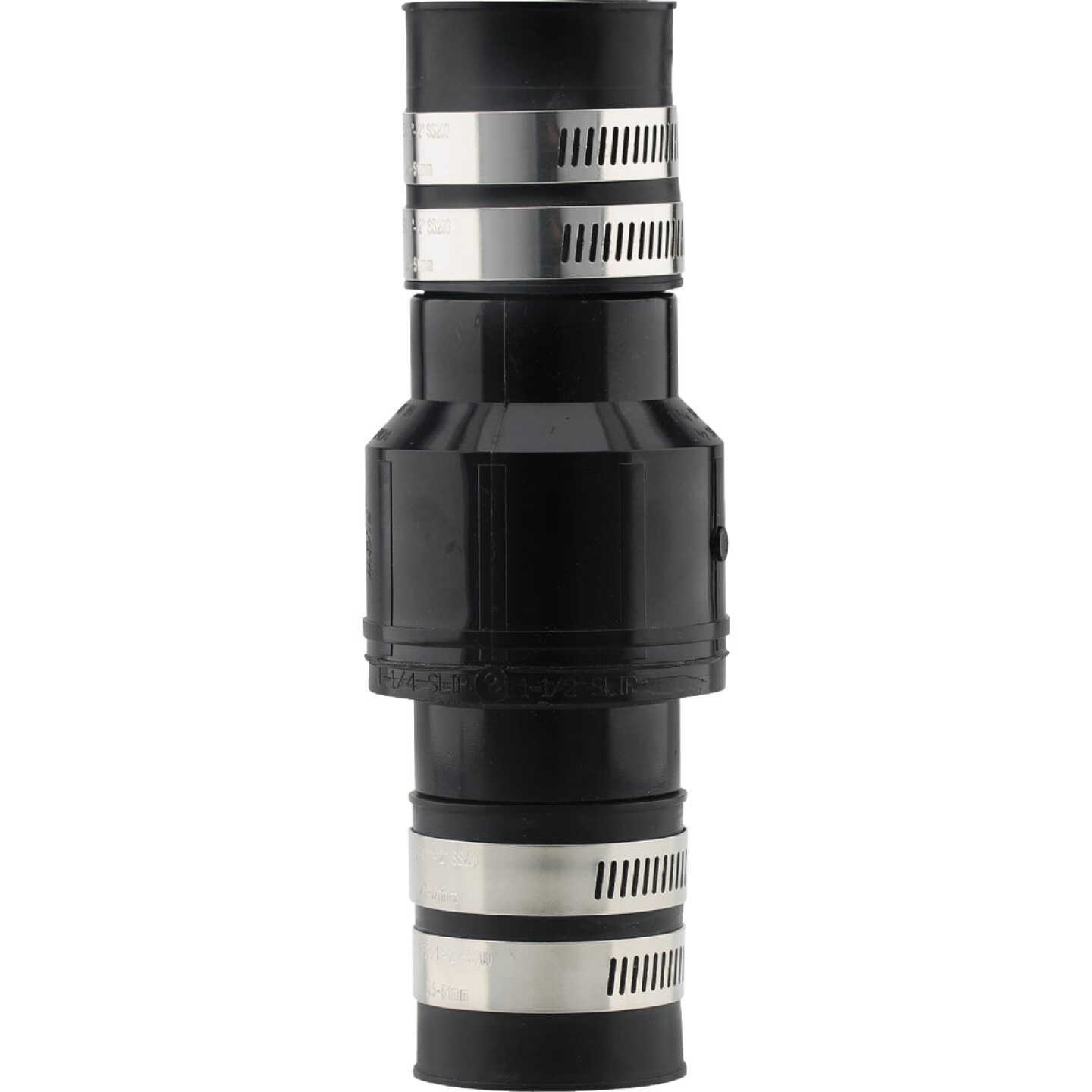 PLUMBEEZE 1-1/4 In. ABS Thermoplastic In-Line Sump Pump Check Valve Image 1