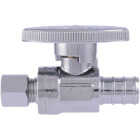 SharkBite 1/2 In. Barb x 1/4 In. Compression PEX-B Quarter Turn Stop Straight Valve Image 4