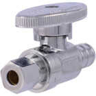 SharkBite 1/2 In. Barb x 1/4 In. Compression PEX-B Quarter Turn Stop Straight Valve Image 1