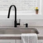 Danco Universal Matte Black Soap Dispenser with Curved Nozzle Image 4