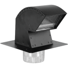 Imperial 6 In. Black Aluminum R-2 Premium Roof Vent Cap with Collar Image 1