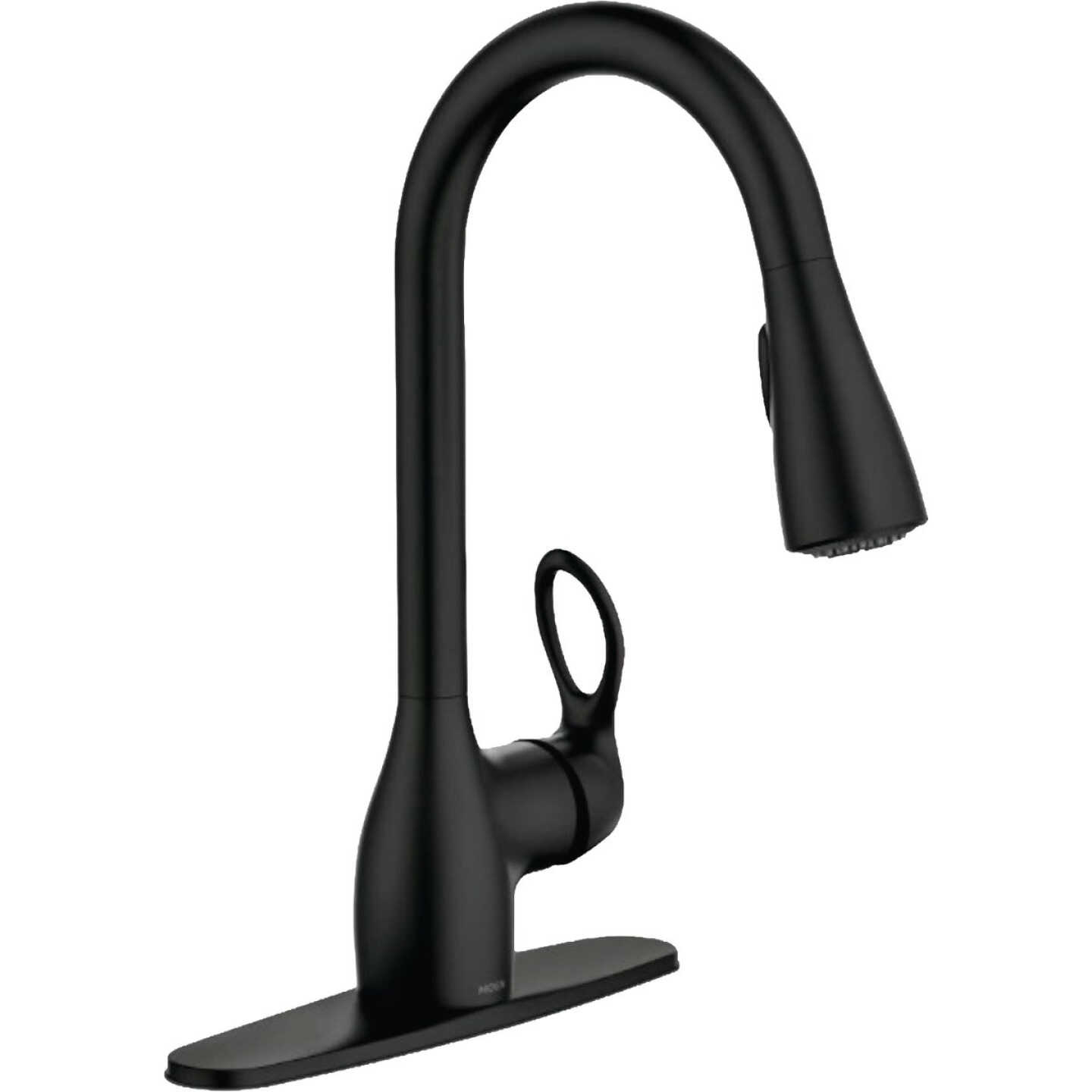 Moen Kleo Matte Black Single-Handle High-Arc Kitchen Faucet Image 1