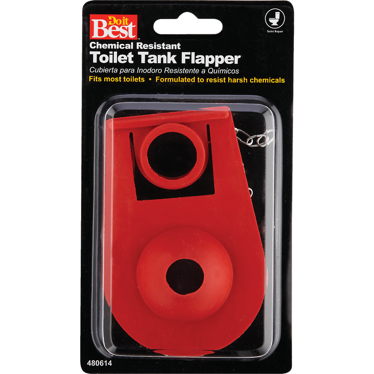 Do it Best Universal Rubber Toilet Flapper with Chain Image 2