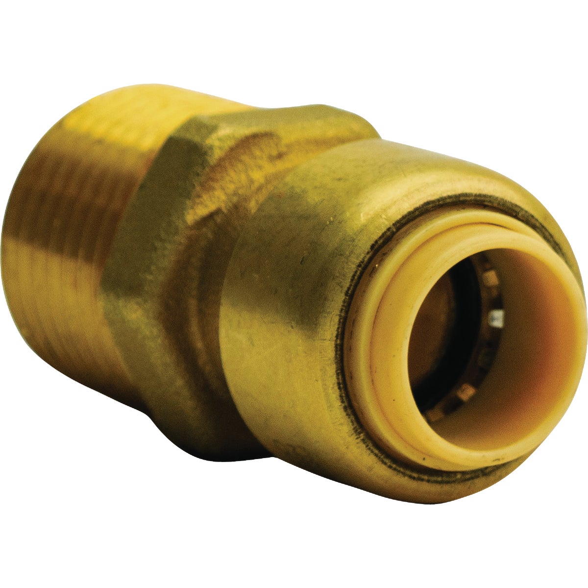 QuickFitting 3/8 In. Push-to-Connect x 1/2 In. MNPT Brass Reducing Male Adapter Image 1