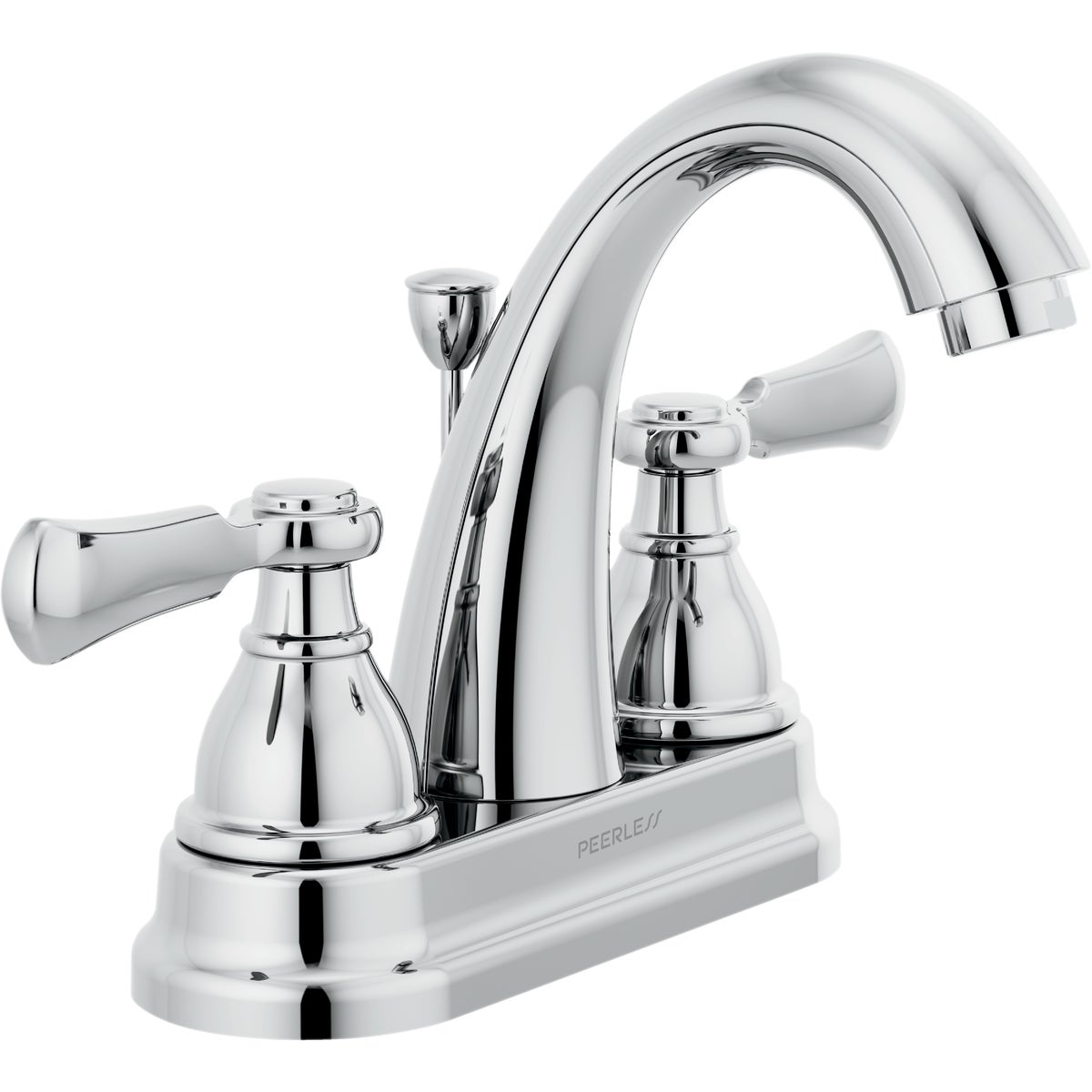 Peerless Elmhurst Chrome 2-Handle Lever 4 In. Centerset  Spout Bathroom Faucet