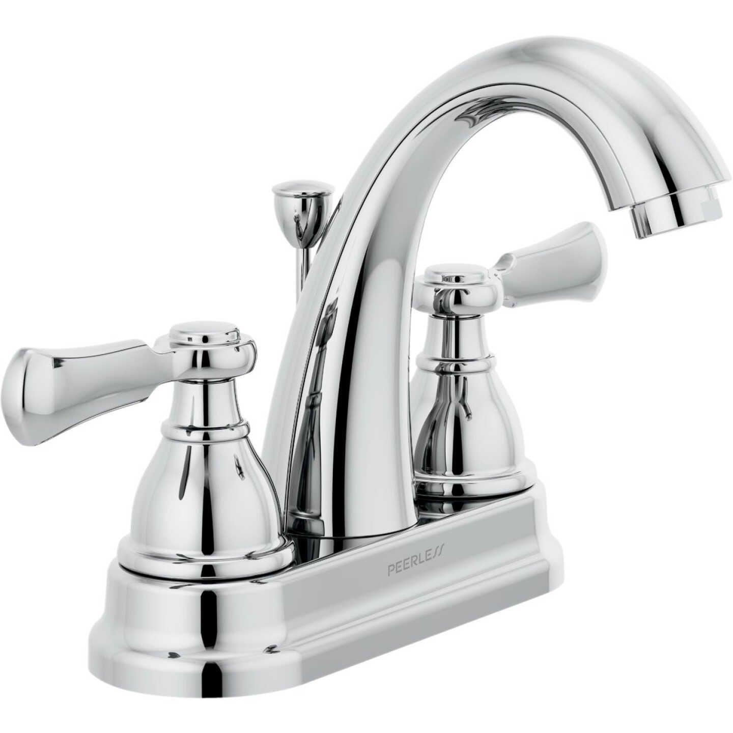 Peerless Elmhurst Chrome 2-Handle Lever 4 In. Centerset Spout Bathroom Faucet Image 1
