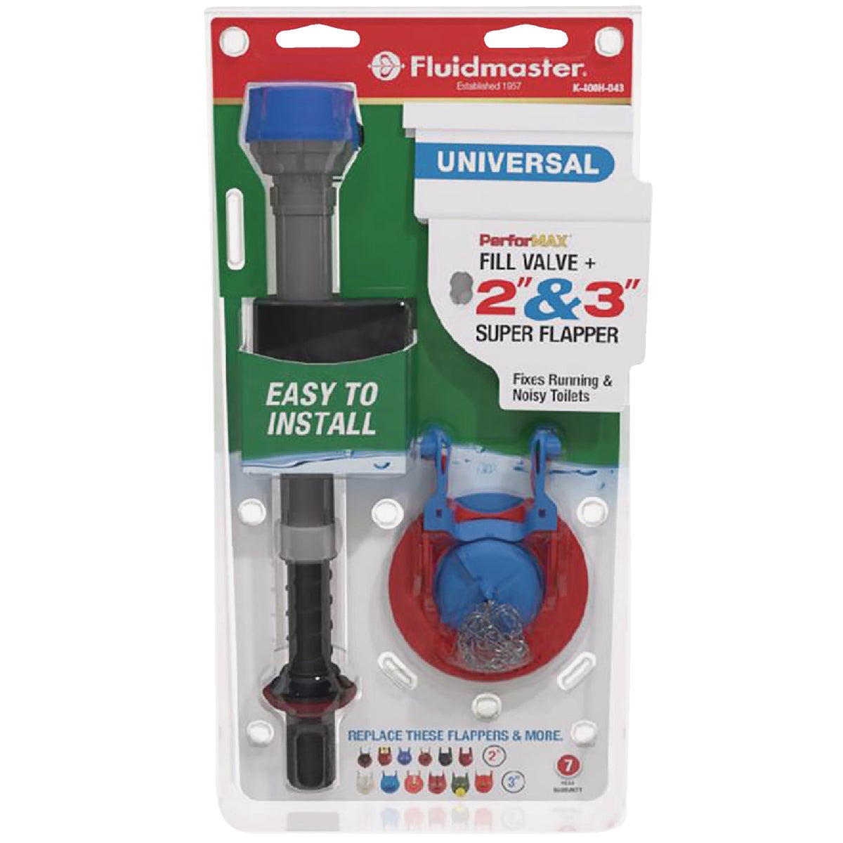 Fluidmaster Universal 2 In. and 3 In. Super Toilet Flapper and Performax Fill Valve Kit Image 2