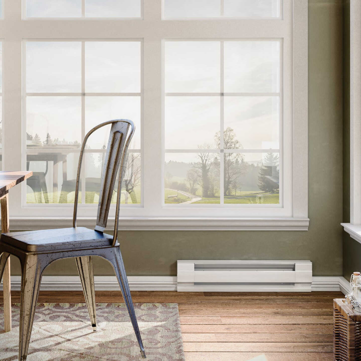 Cadet F Series 2 Ft. 350W 240V Electric Baseboard Heater, White Image 2