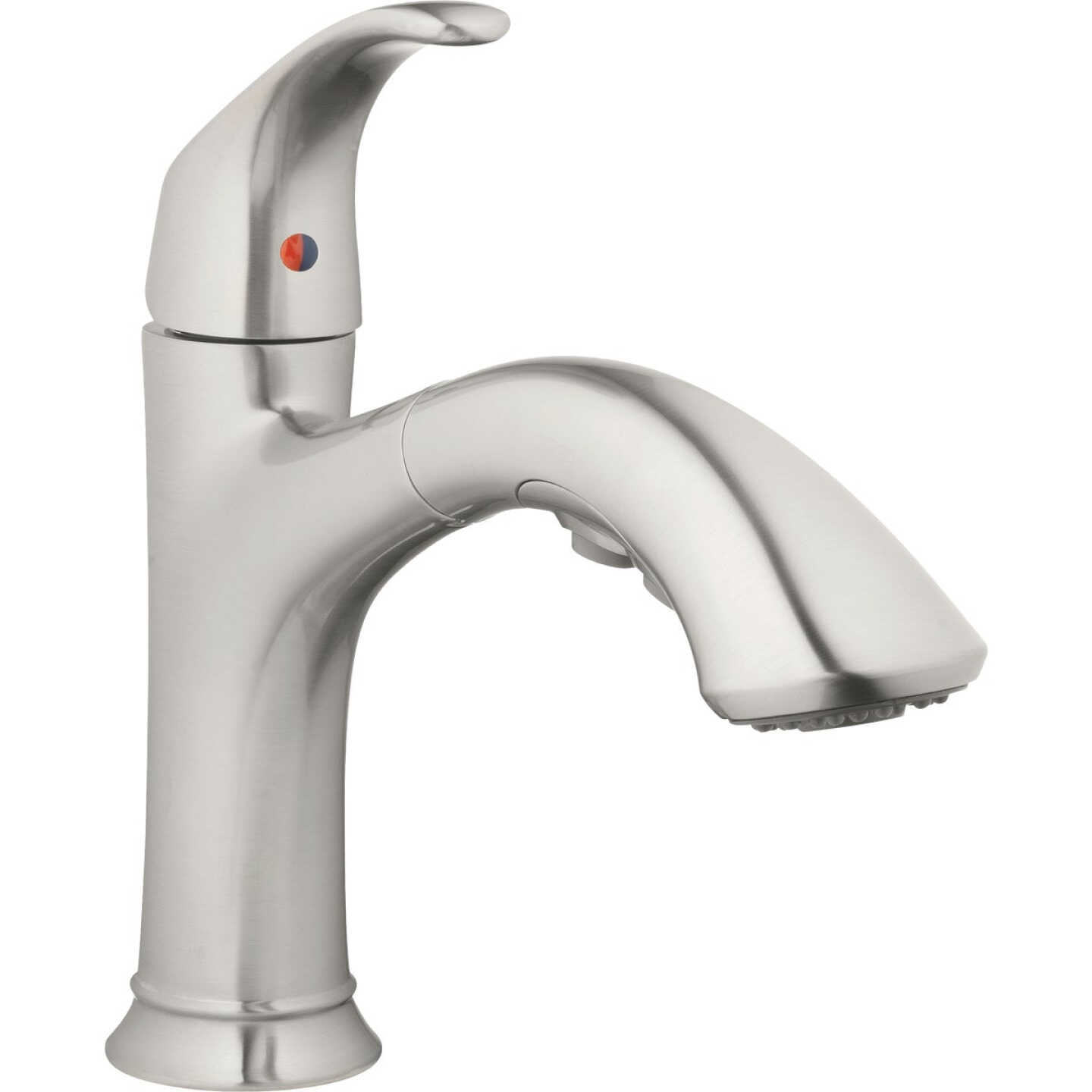 Homepointe Single or 3-Hole Low Arc Pull-Down Kitchen Faucet, Stainless Steel Image 1