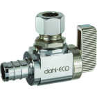 dahl 1/2 In. PEX Crimp x 3/8 In. OD Comp Angle Plated Supply Stop Image 1