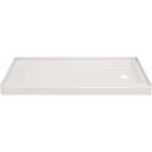 Delta Classic 500 60 In. x 32 In. Right Drain Shower Pan, White Image 1