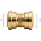 QuickFitting 1 In. Push-to-Connect Brass Straight Coupling Image 5