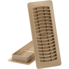 Imperial 4 In. x 10 In. Taupe Plastic Louvered Floor Register Image 1
