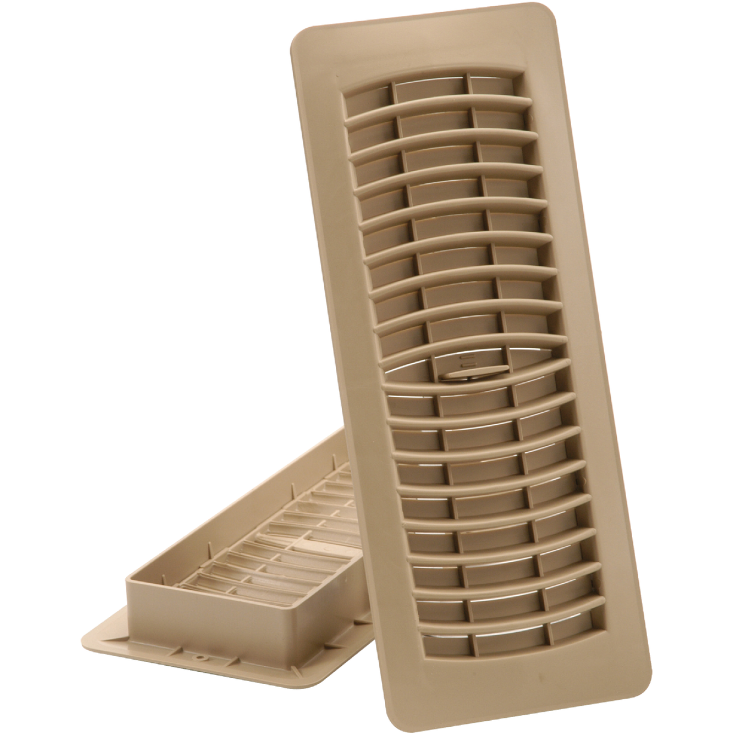 Imperial 4 In. x 10 In. Taupe Plastic Louvered Floor Register Image 1