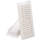 Imperial 4 In. x 12 In. White Plastic Louvered Floor Register Image 1