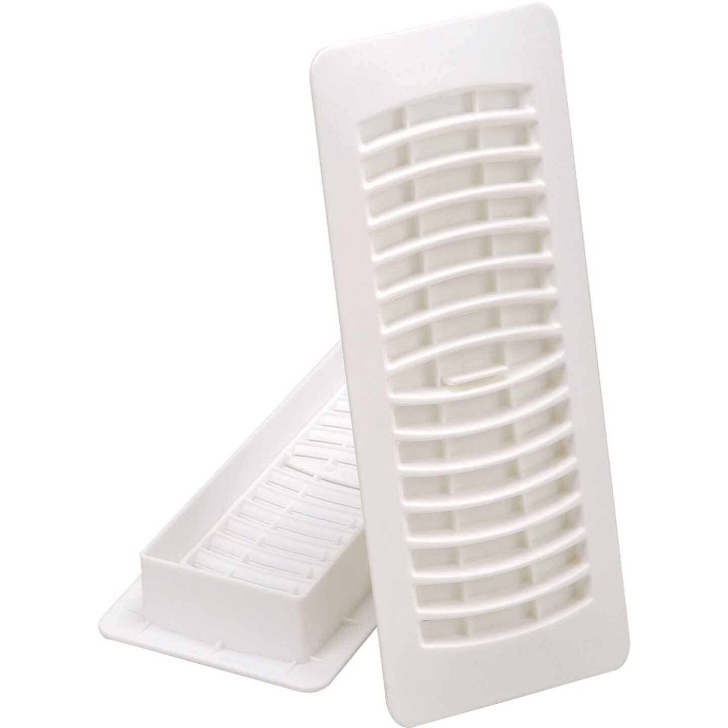 Imperial 4 In. x 12 In. White Plastic Louvered Floor Register Image 1