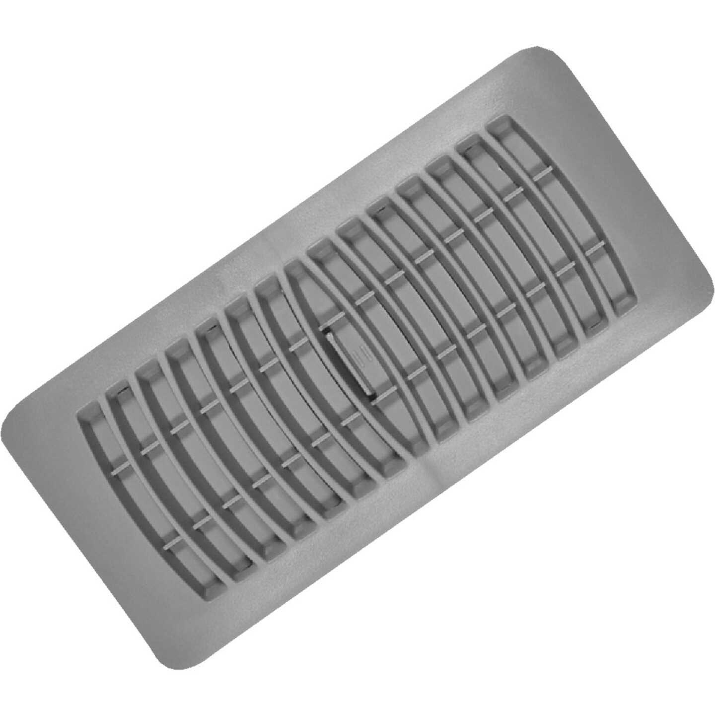 Imperial 4 In. x 10 In. Gray Plastic Louvered Floor Register Image 1