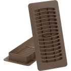 Imperial 4 In. x 10 In. Brown Plastic Louvered Floor Register Image 1