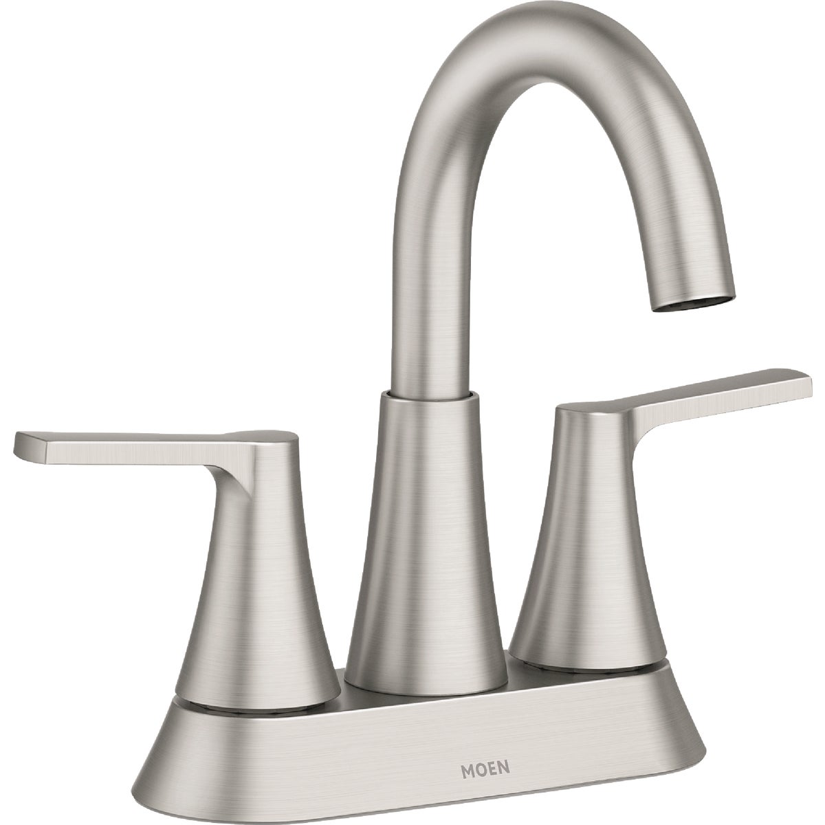 Moen Mikah 2-Handle High Arc Bathroom Faucet, Spot Resist Brushed Nickel Image 1