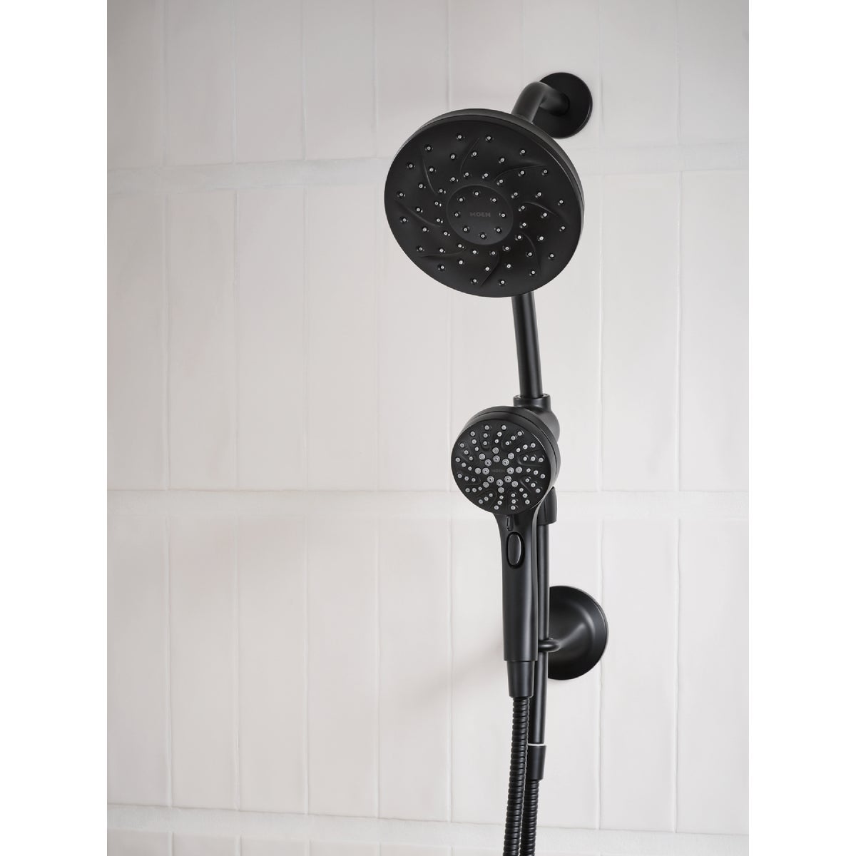 Moen 6-Function Matte Black 6-1/2 In. Dia. Spray Head Hand Shower Image 3