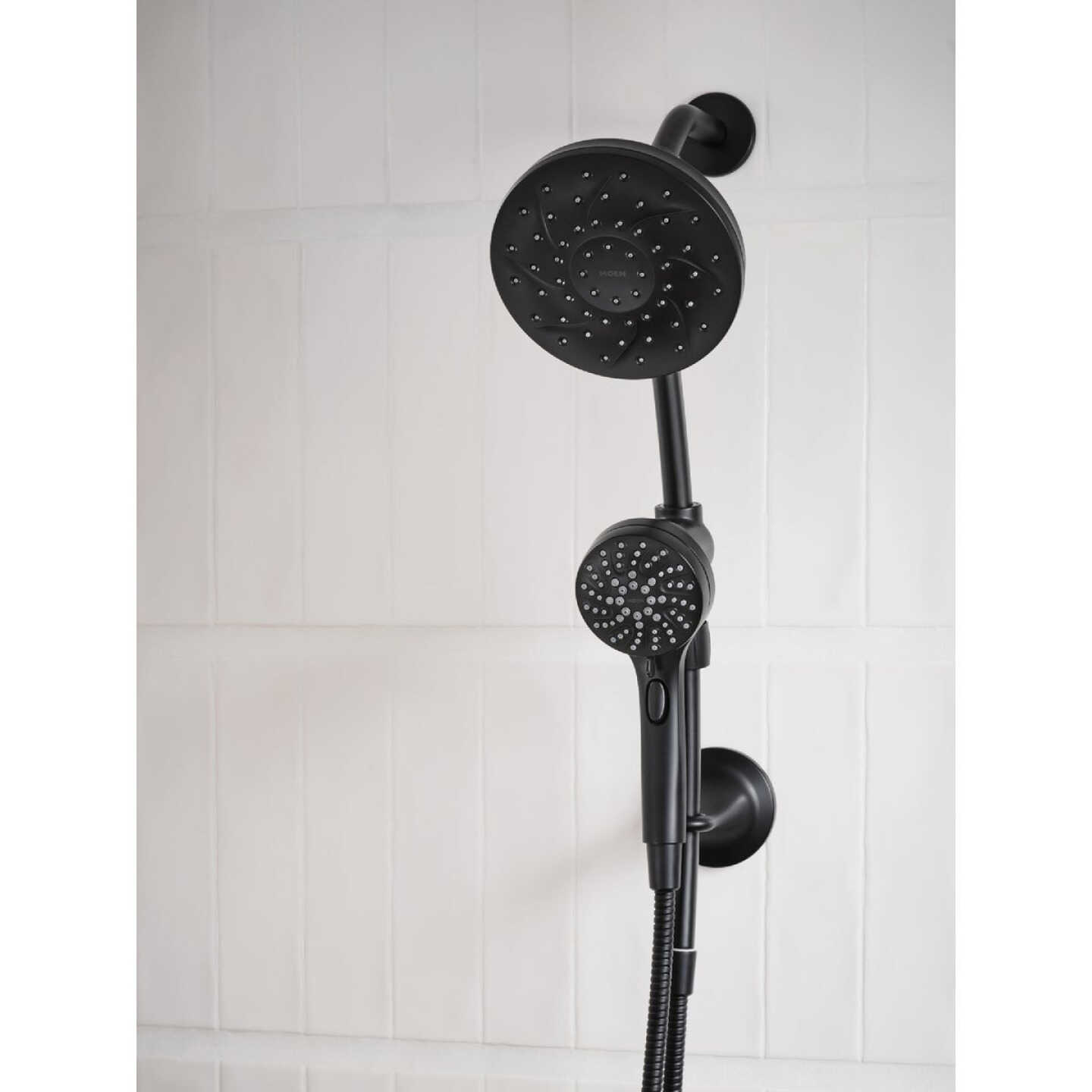 Moen 6-Function Matte Black 6-1/2 In. Dia. Spray Head Hand Shower Image 3